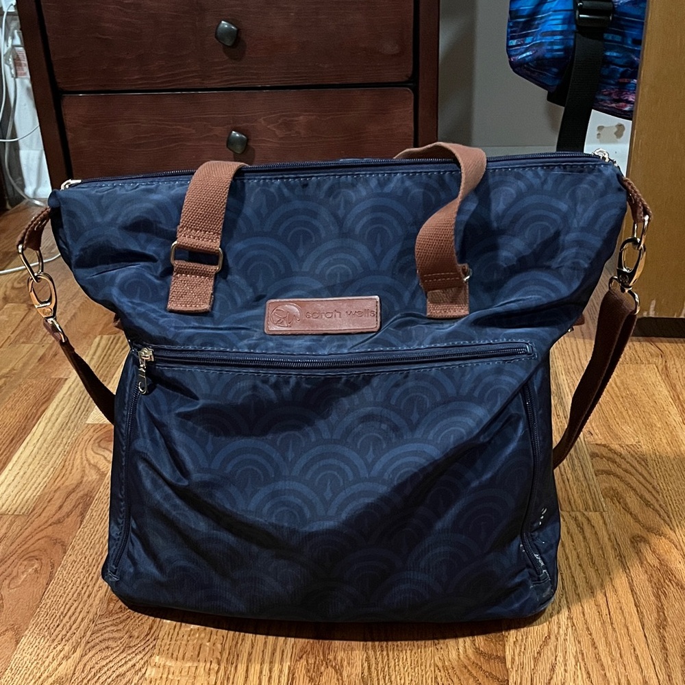 Sarah wells pumping bag with cooler and wet bag